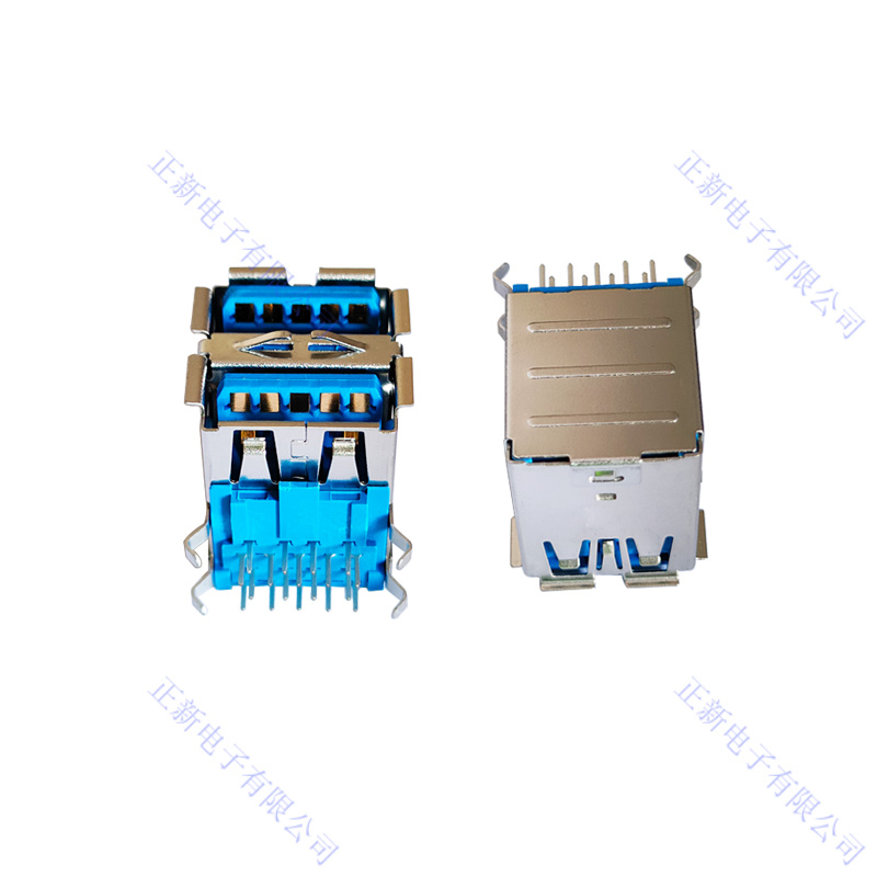 Molding雙層USB 3.0藍色帶彈片.jpg